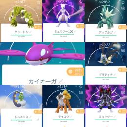 ❗️2016垢！色違いカイオーガ❗️ミュウツー100%❗️伝説100%3体❗️アーマードミュウツー等