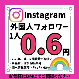振り分けもOK💎【Instagram】外国人フォロワー2,000人増加✨減少保証あり💎